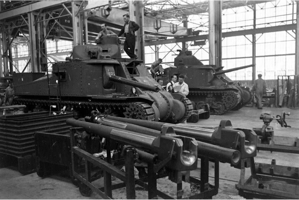 Fabrica estadounidense de tanques medios M3 Lee