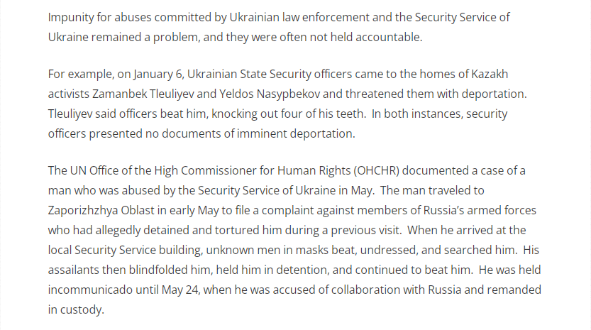 Fragmento de los crímenes detectados en Ucrania