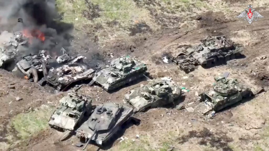 Leopard 2 y M2a2 Bradley destruidos en Ucrania